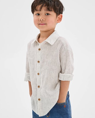 European linen long-sleeve shirt