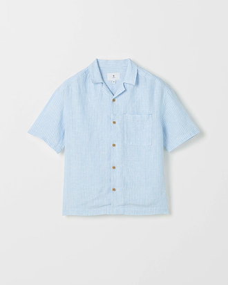 European linen short-sleeve shirt