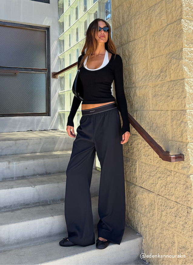 Opal Branded Elastic Pant