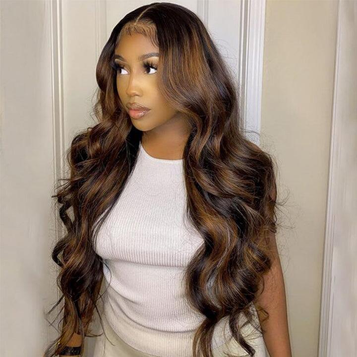 Special offer | 30inch = $206.99 30inch 6x5  #P1b/30 Straight Hair Body Wave Wig