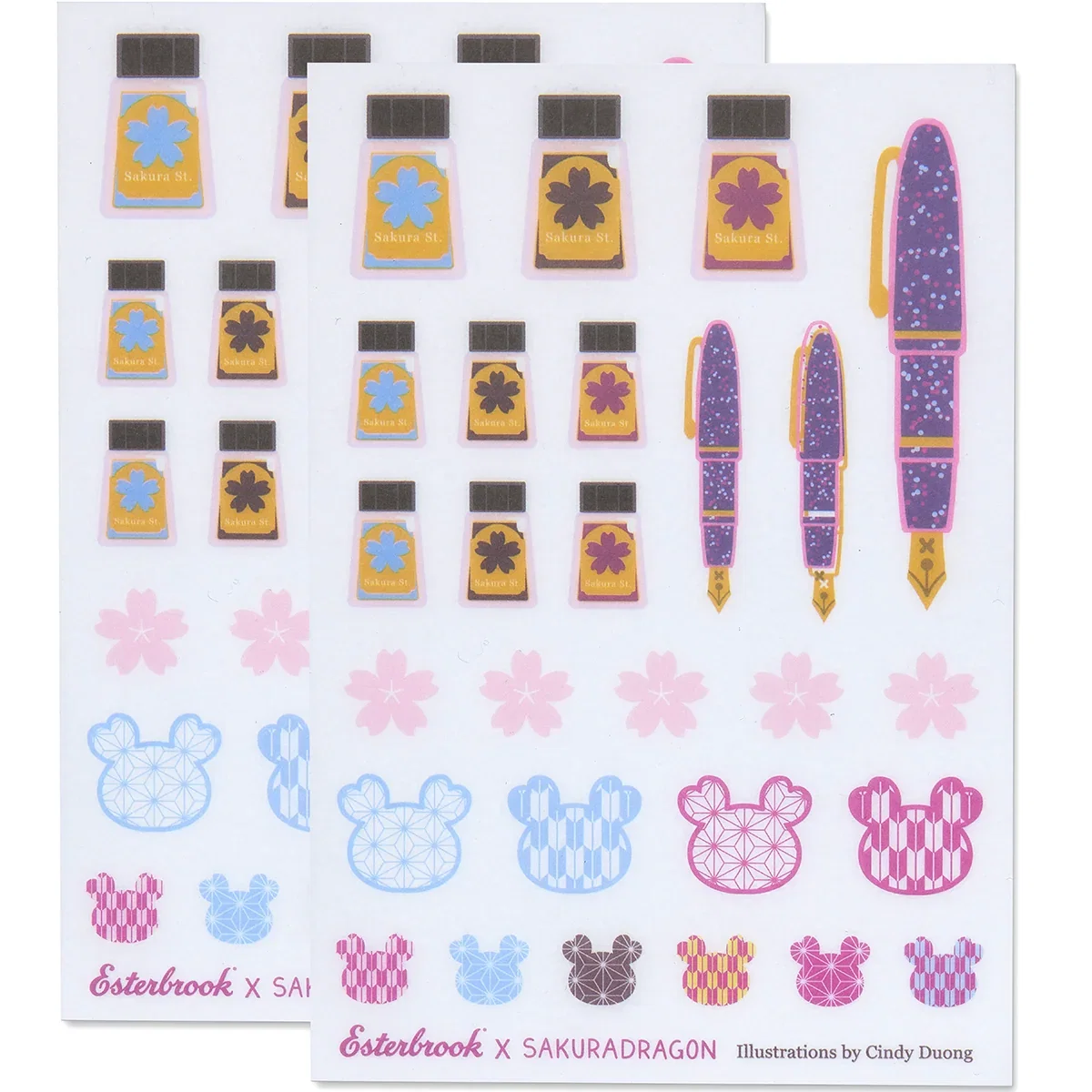 Image of Esterbrook x Sakura Dragon Sticker Sheet - Sakura Street