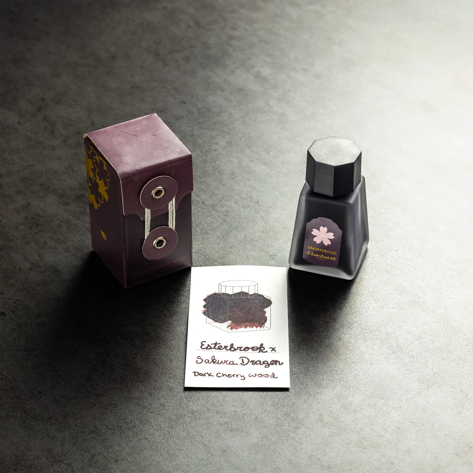Image of Esterbrook x Sakura Dragon Ink Bottle - Dark Cherry Wood - 30ml