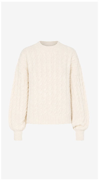 Cream Relaxed Fit Cable Knit Jumper