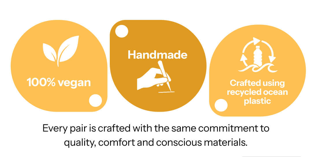 Every pair is crafted with the same commitment to quality, comfort and conscious materials.