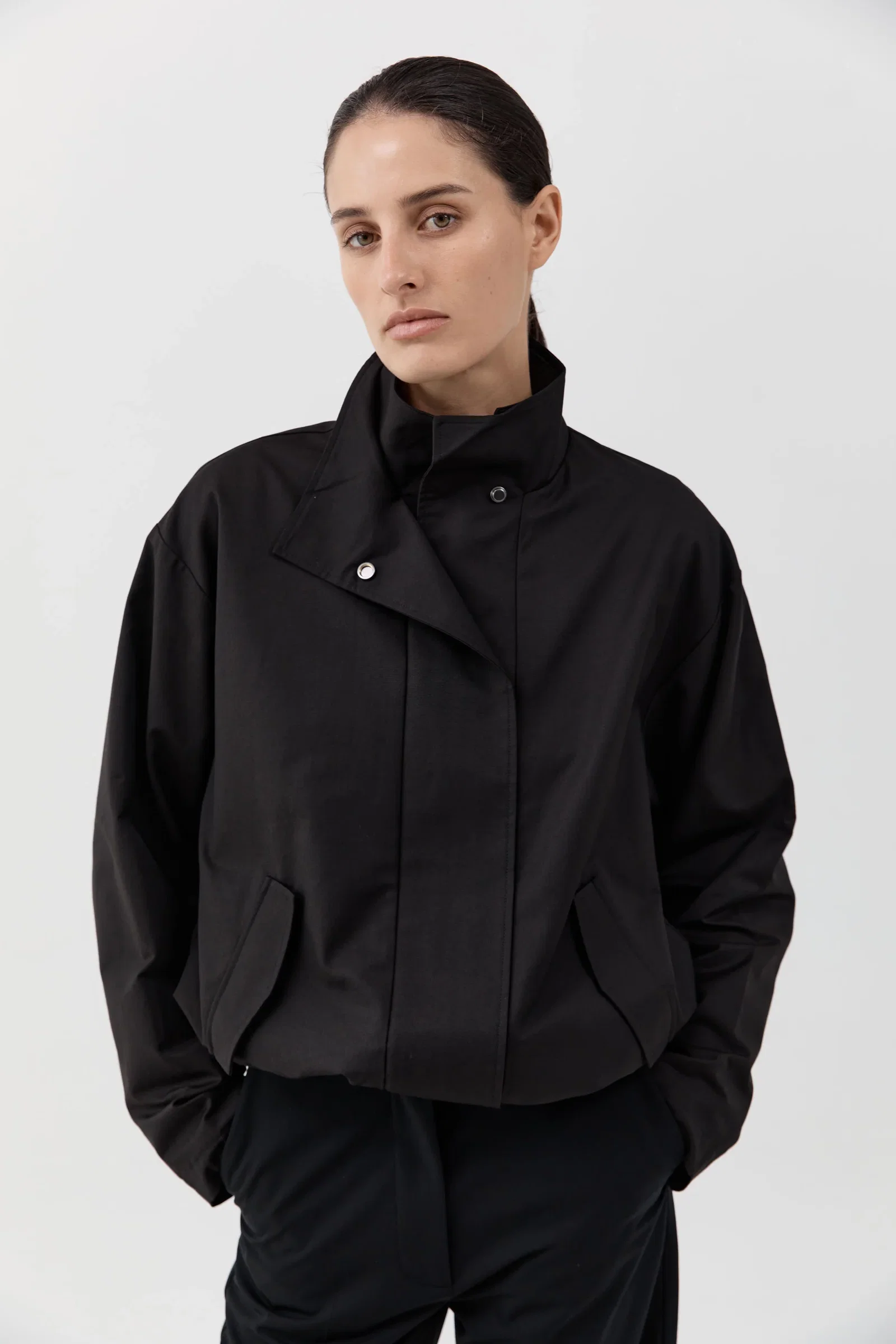 Image of Canvas Flight Jacket - Black