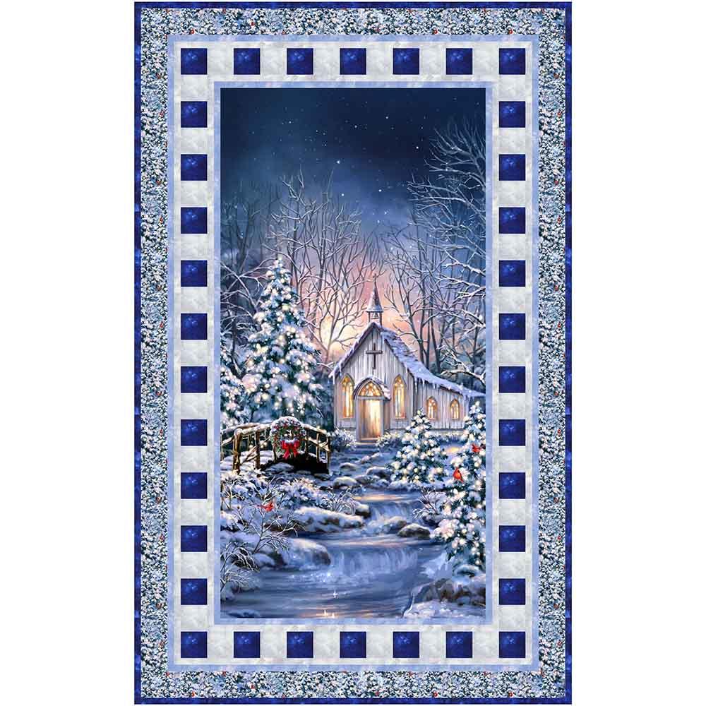 Image of Ribbon Frame - Broome Street - Peace & Harmony by Dona Gelsinger - Timeless Treasures - Panel Quilt Kit