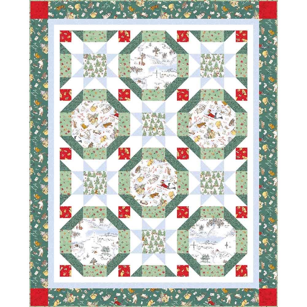 Image of Pooh Christmas - Matthew Pridemore - Christmas At Pooh Corner by W.A. Dodge - Studio E Fabrics - Quilt Kit