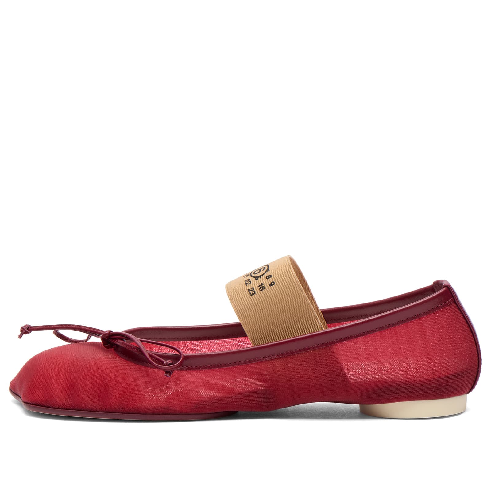 MM6 Maison Margiela Mesh Moulded Toe Ballet Shoes