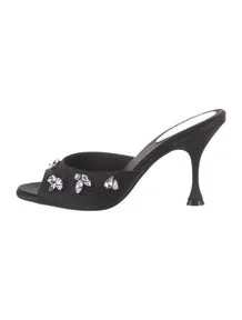 Satin Crystal Embellishments Sandals