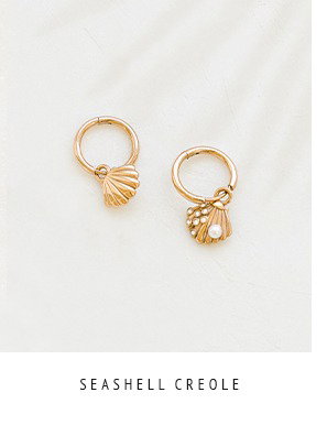 seashell Creole - gelb vergoldete Muschel