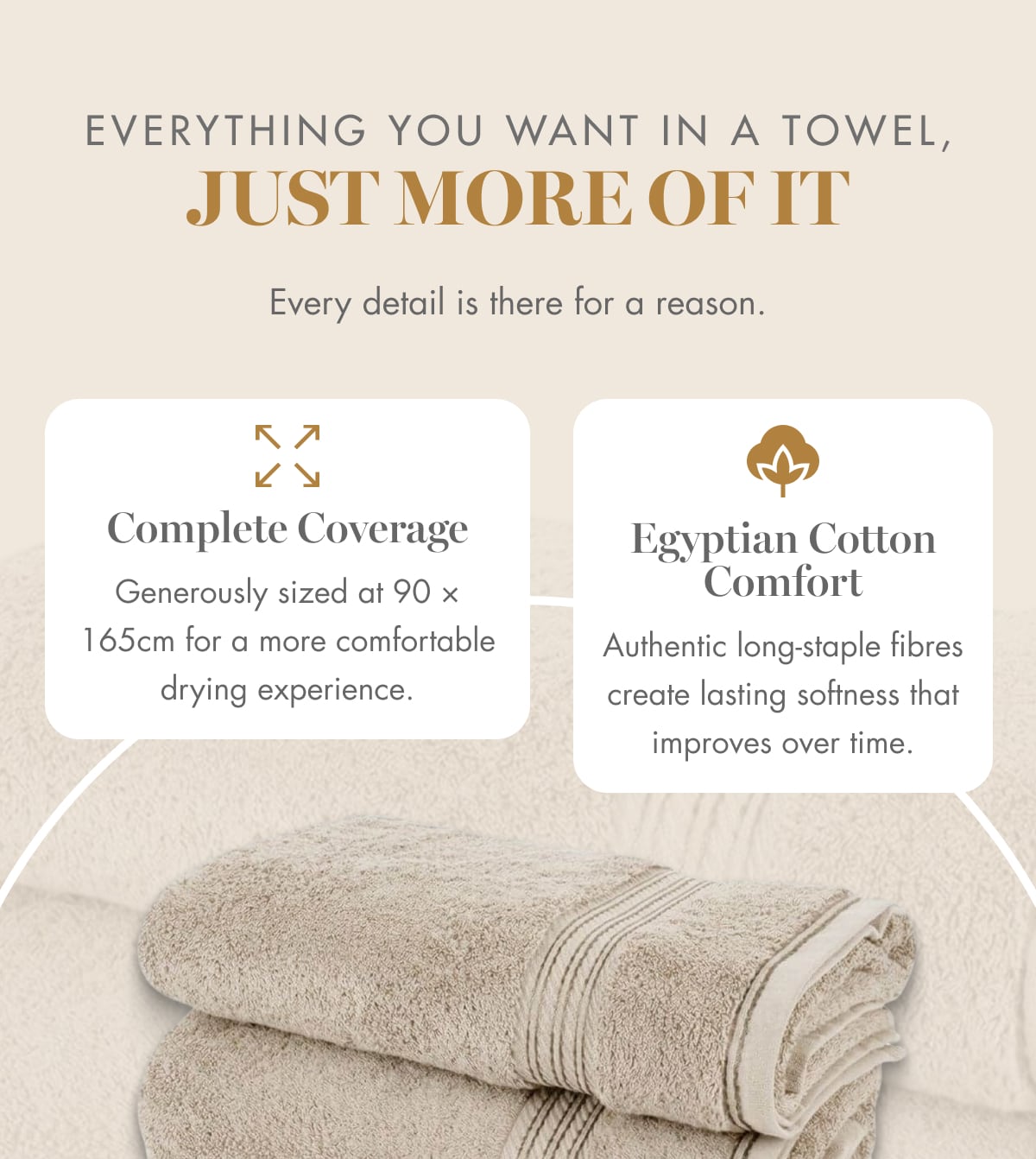 EVERYTHING YOU WANT IN A TOWEL, JUST MORE OF IT