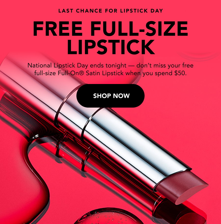 Free Full-size lipstick