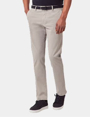 Slim Fit Light Grey Garment-Dyed Chinos
