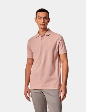 Pink Piqué Polo Shirt