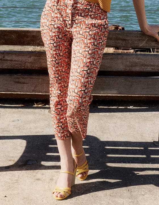 Shop pants - printed cropped pants