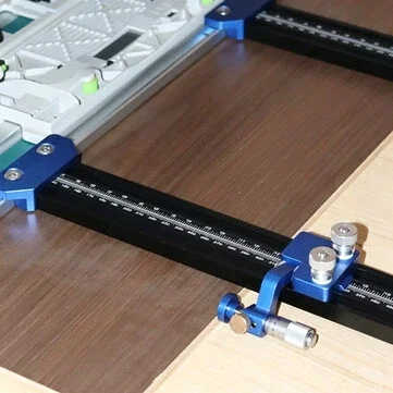 ENJOYWOOD Parallel Guide for Track Saw Micro Level Fine Tuning Zero Calibration Repeatable Cuts Quick Detach for Makita/Festool/Milwaukee