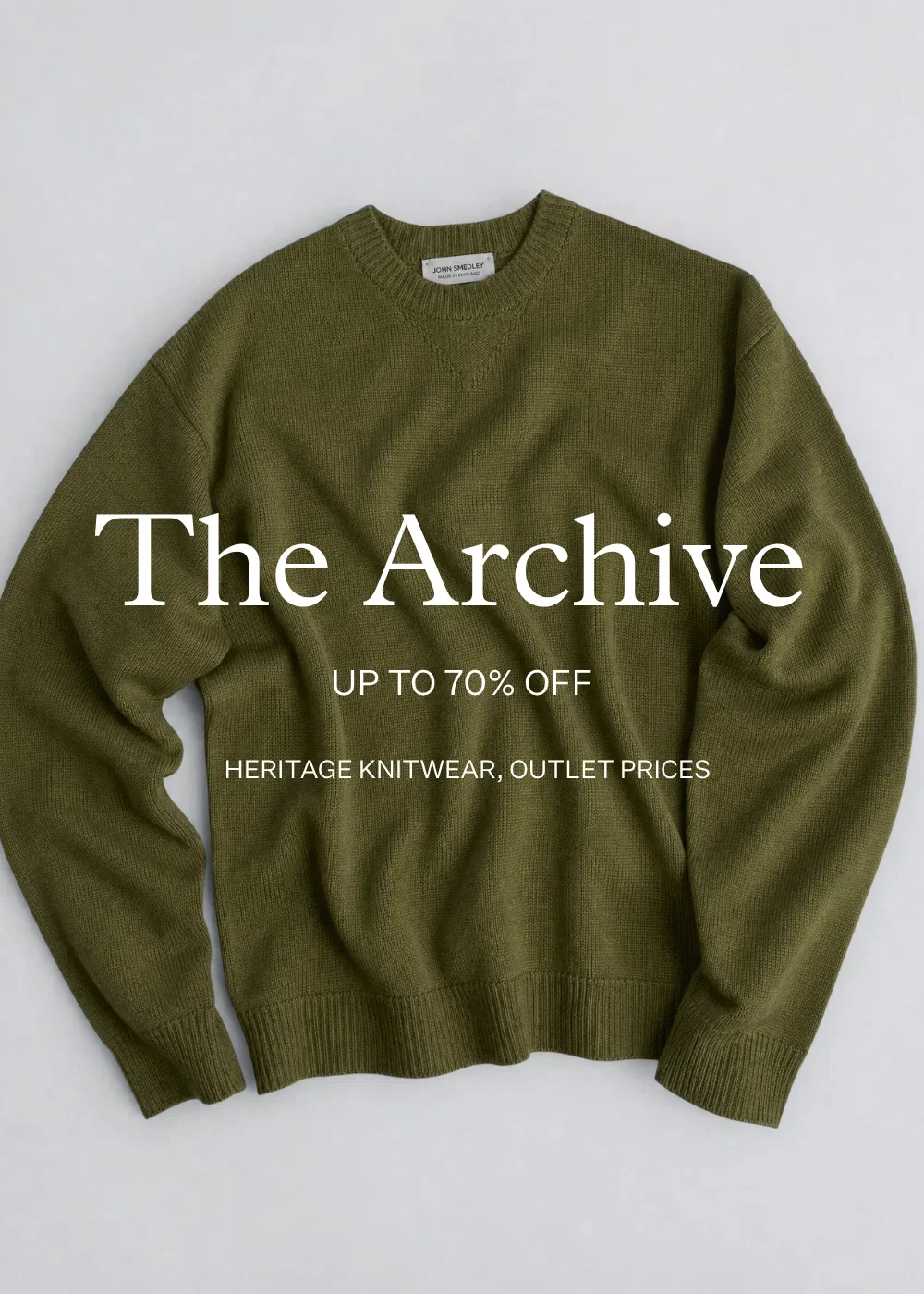 Up to 70% in the John Smedley Archive.
