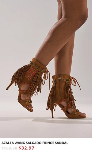 AZALEA WANG SALGADO FRINGE GLADIATOR STILETTO SANDAL