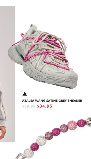 AZALEA WANG SATINE GREY LACE UP SNEAKER