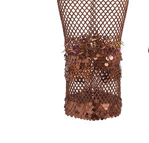 POWER MOVE SEQUIN CROCHET HALTER MAXI DRESS