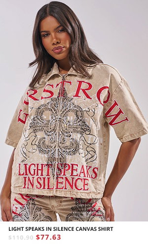 LIGHT SPEAKS IN SILENCE CANVAS SHIRT