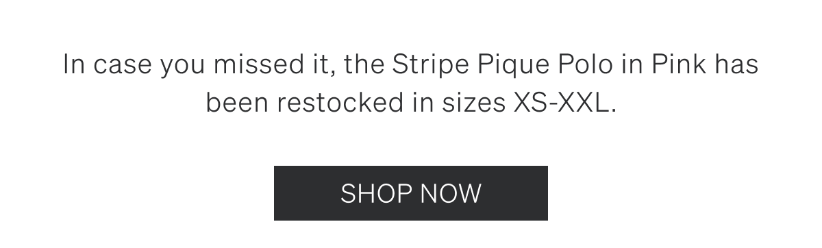 Stripe Pique Polo - Pink | [SHOP NOW]