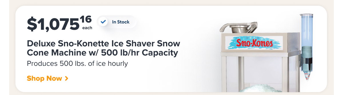 Gold Medal Deluxe Sno-Konette Ice Shaver Snow Cone Machine