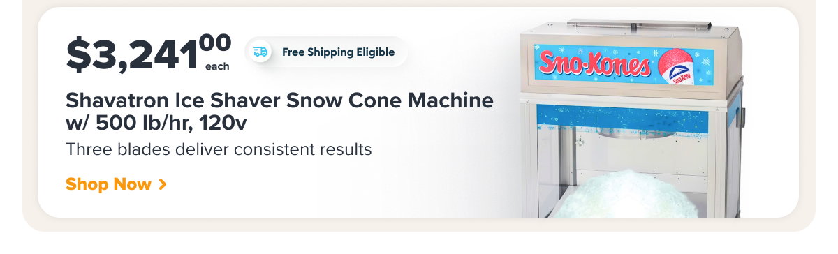 Gold Medal Shavatron Ice Shaver Snow Cone Machine