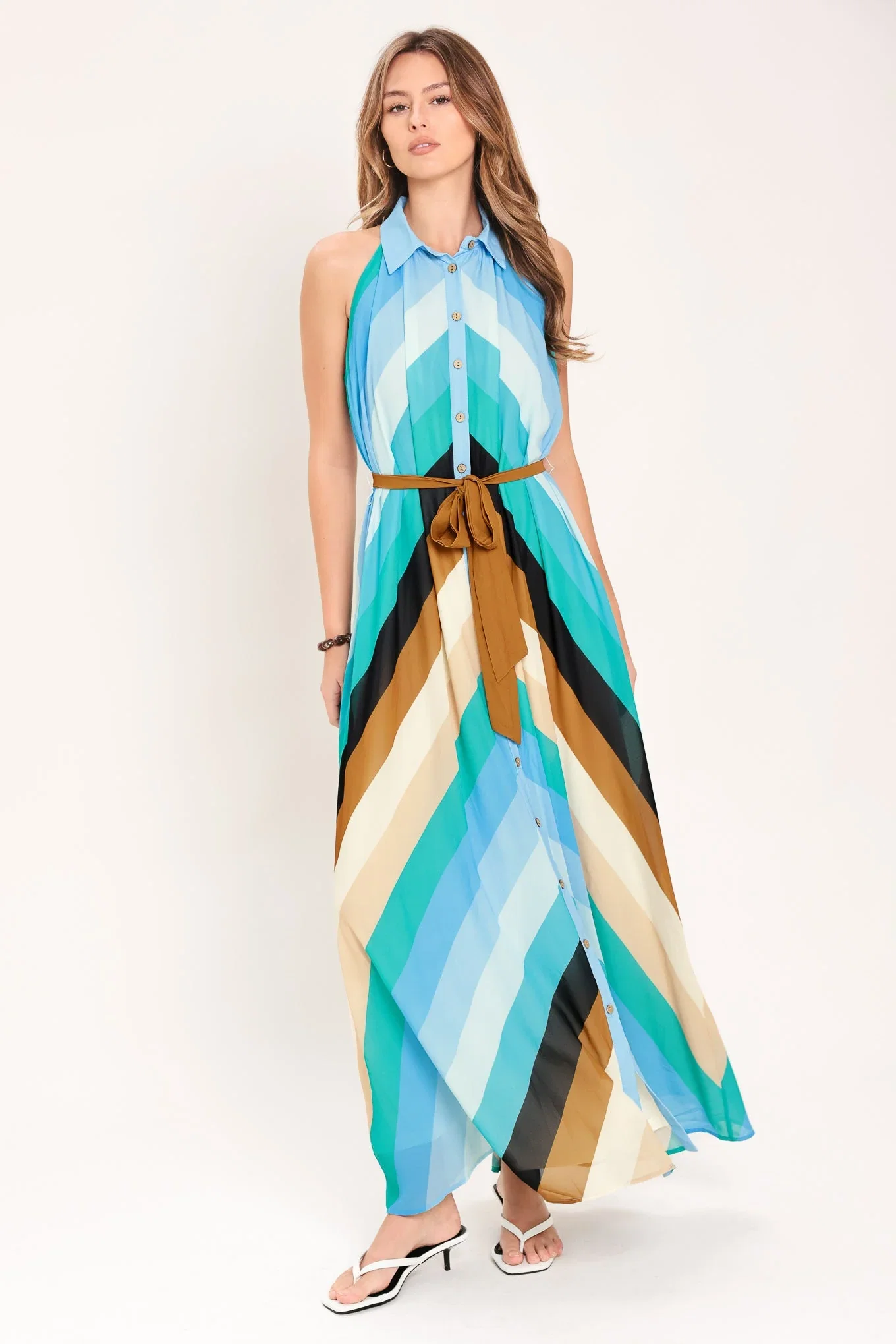 Image of Coastal Escape Woven Maxi Dress