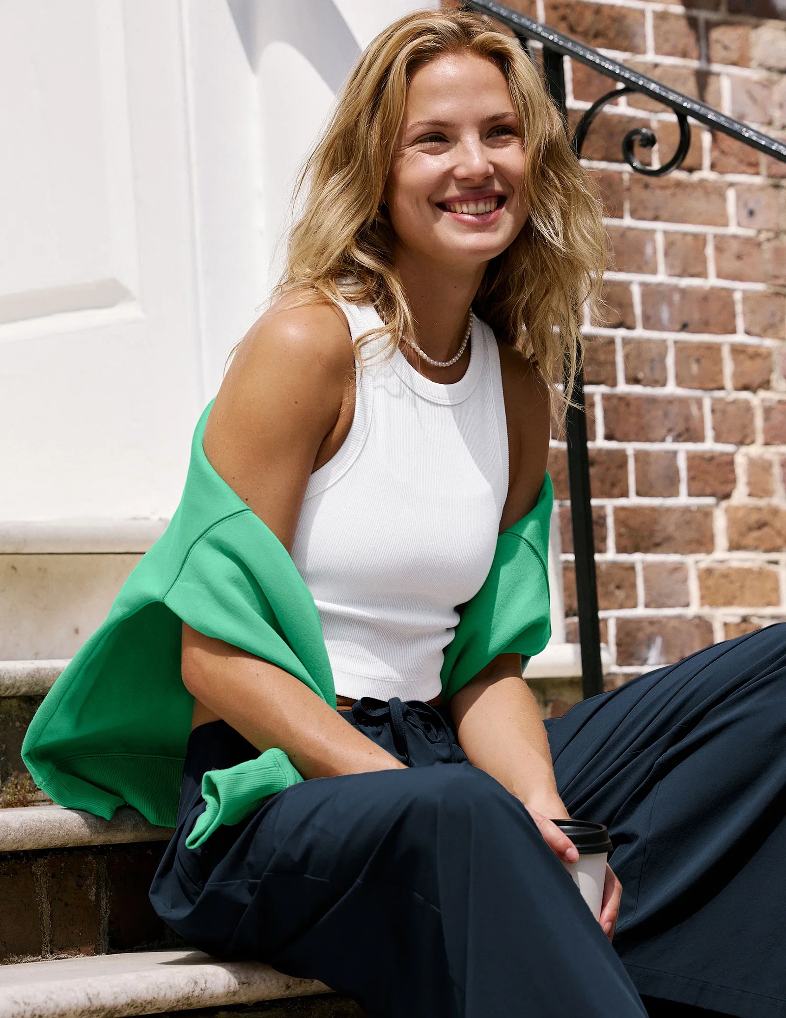 Image of On Repeat Rib High Neck Cropped Tank