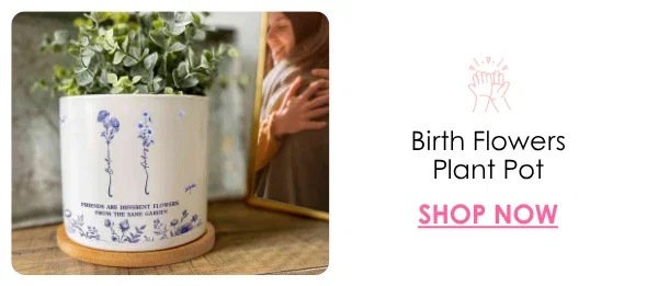Birth Flowers Plant Pot