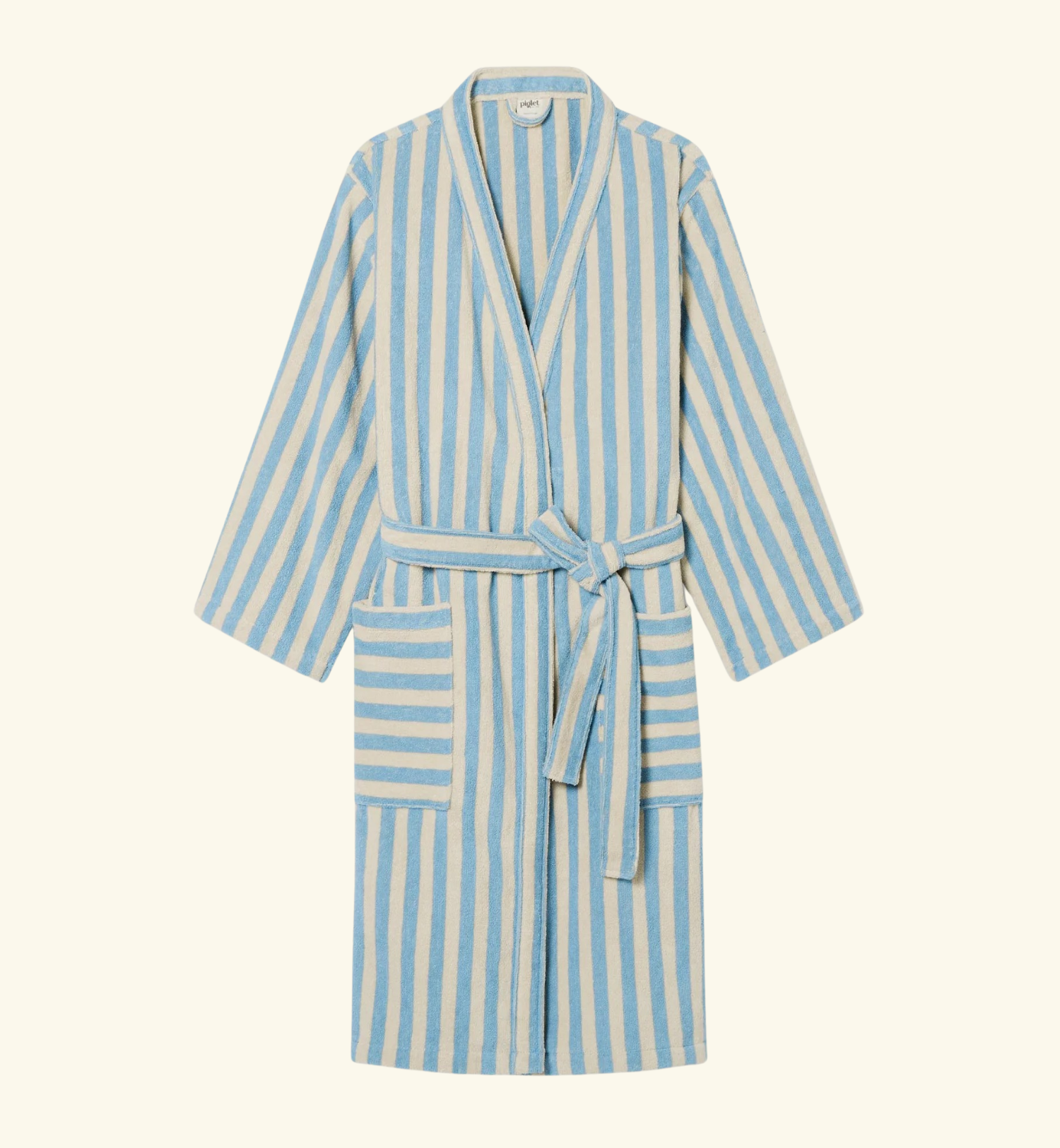 Coastal Blue Pembroke Stripe Cotton Robe