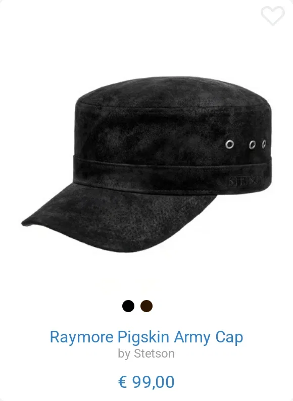 Raymore Pigskin Army Cap by Stetson
