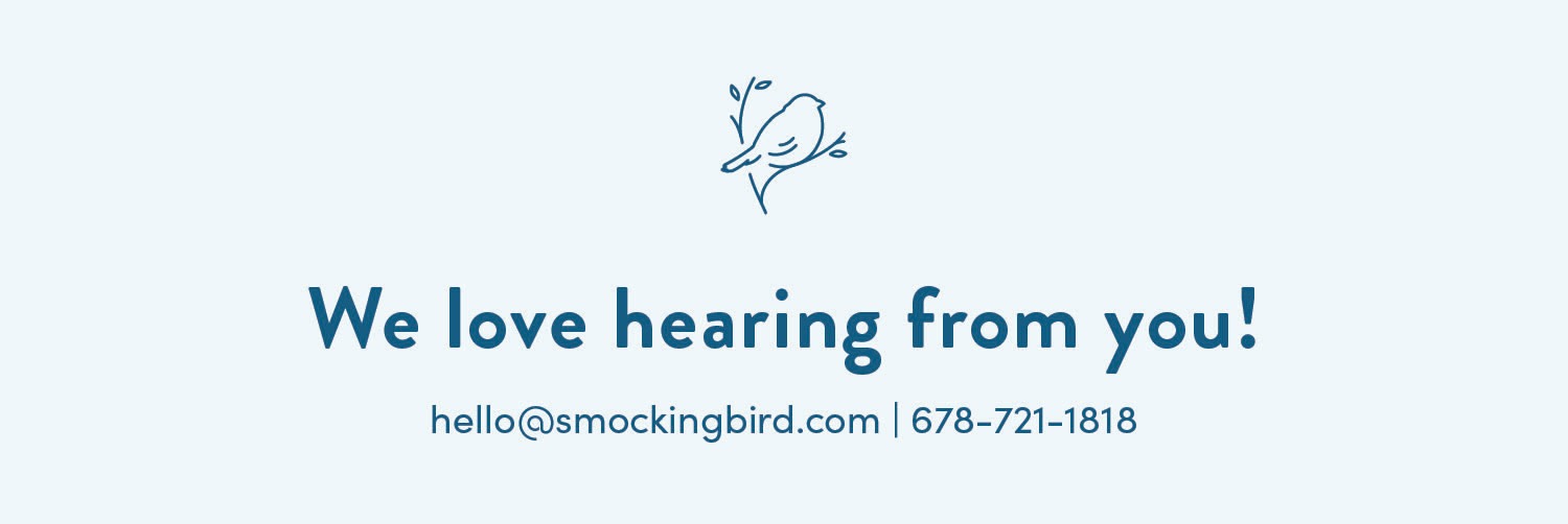 Smockingbird Frequent Feathers rewards program, join our flock