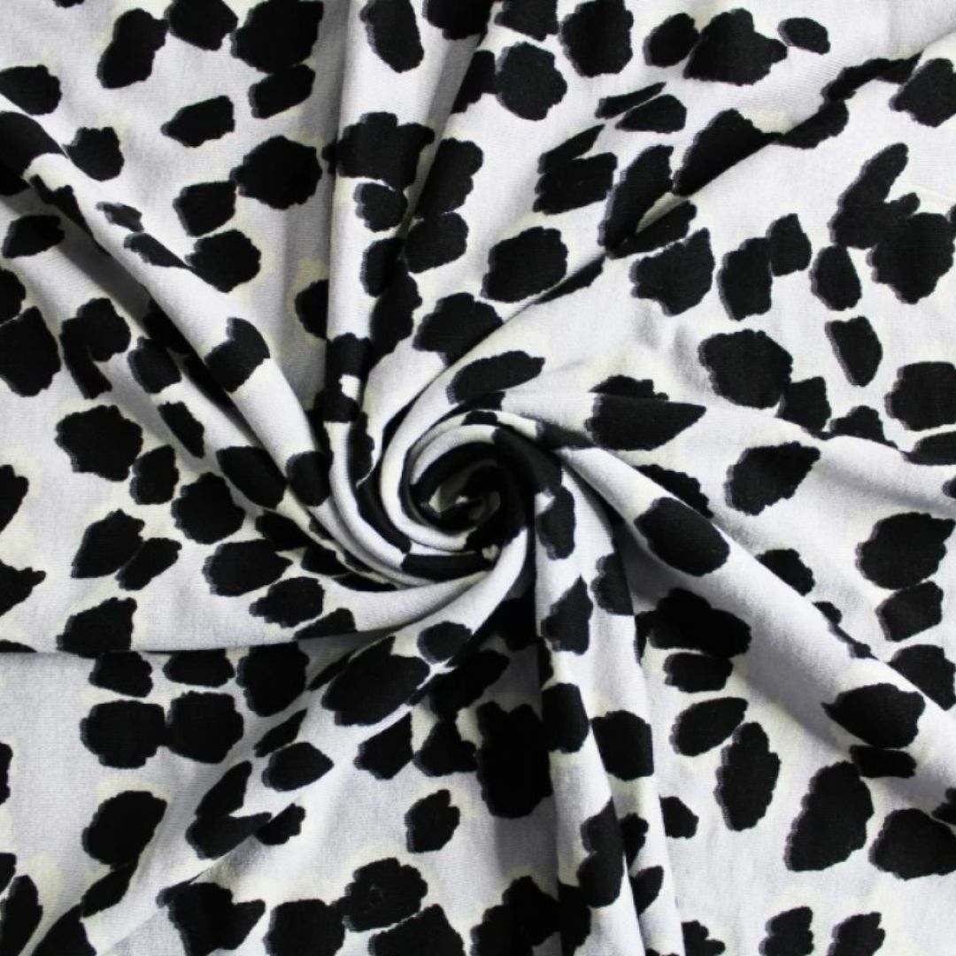 Deadstock Viscose Jersey Stretch Knit Fabric Silver Grey