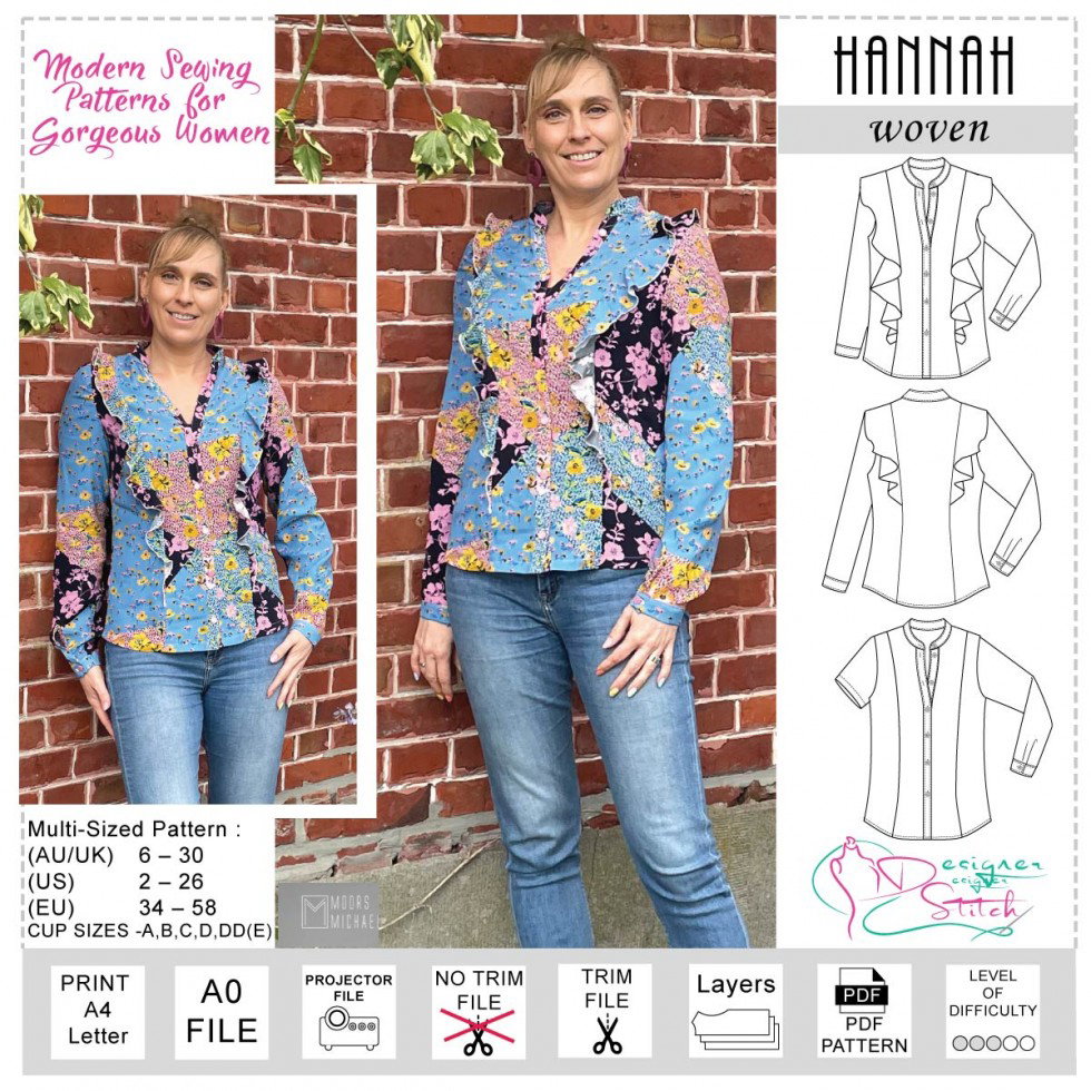 Designer Stitch Hannah Flounce Blouse