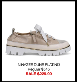 NINAZEE DUNE PLATINO Regular $545 SALE $229.99 NINAZEE DUNE PLATINO Regular $545 SALE $229.99