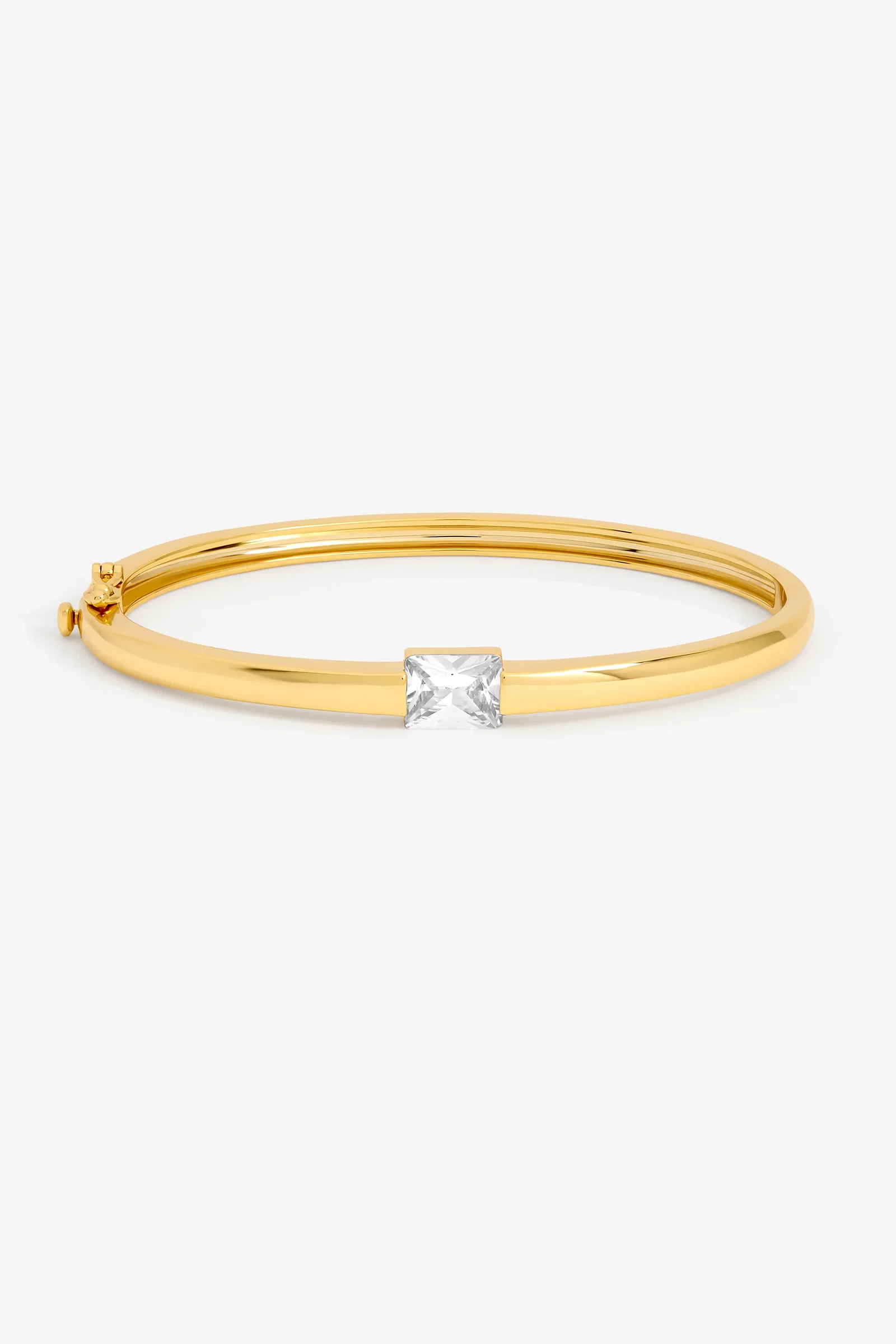 Image of Jon Richard Gold Plated And Cubic Zirconia Polished Bangle