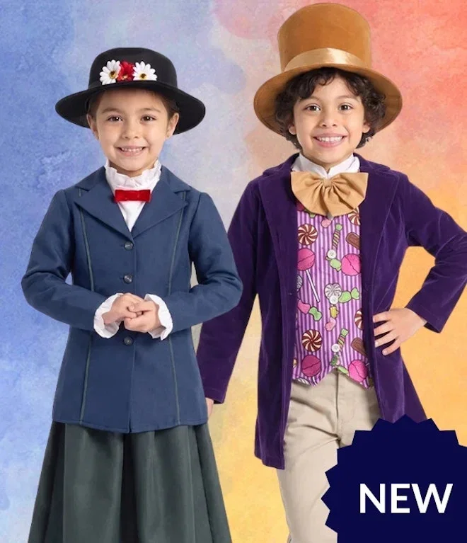 NEW CostumeBox Exclusive Costumes. Shop Musical Nanny and Chocolate Factory Owner.