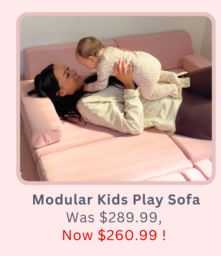 Shop Modular Kids Play Sofa - Blush Pink