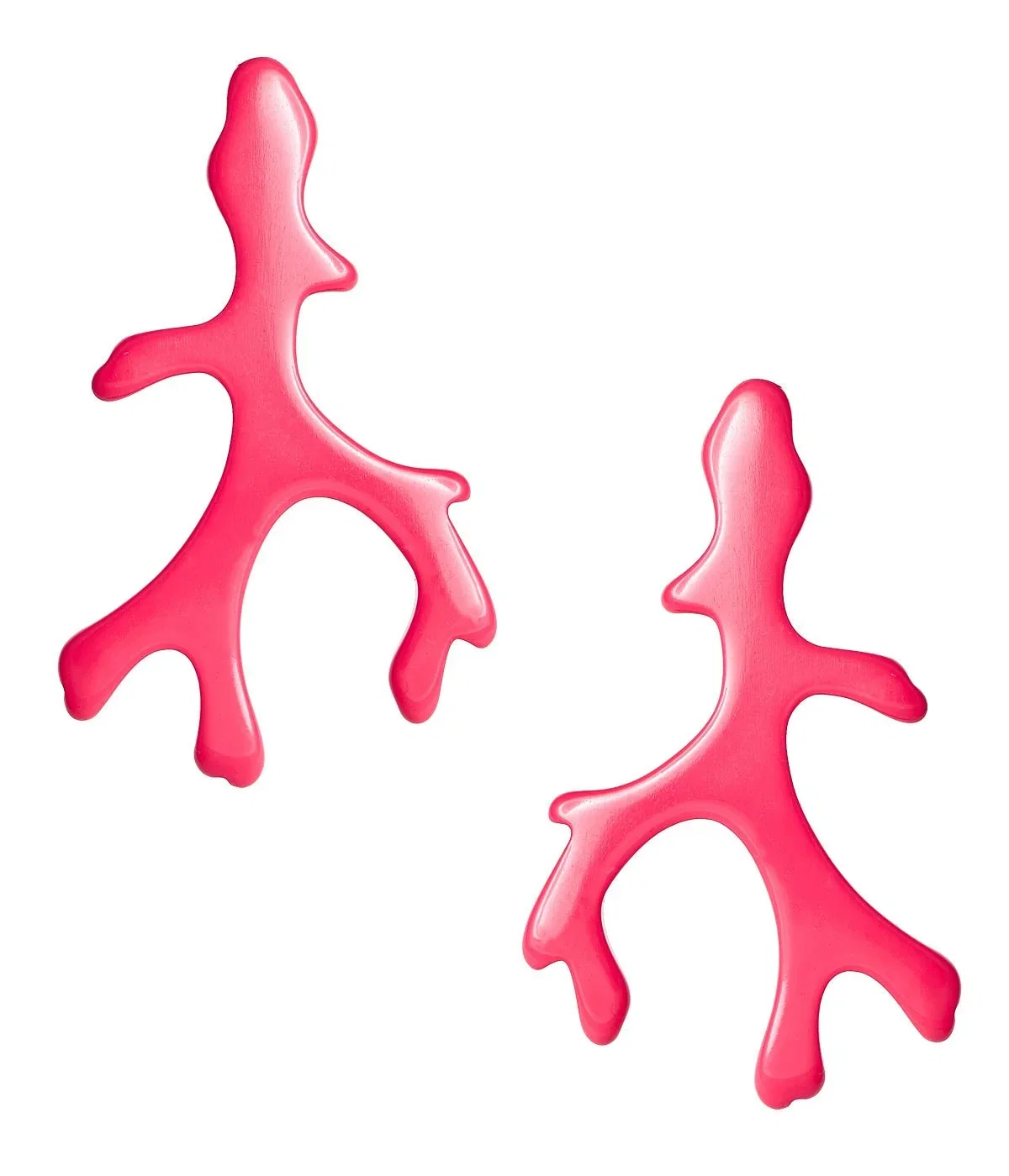 Image of Small Acrylic Coral Earrings