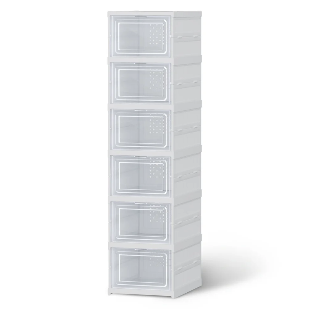 Foldable Shoe Rack Organizer 6 Tier Storage Shelf Hallway