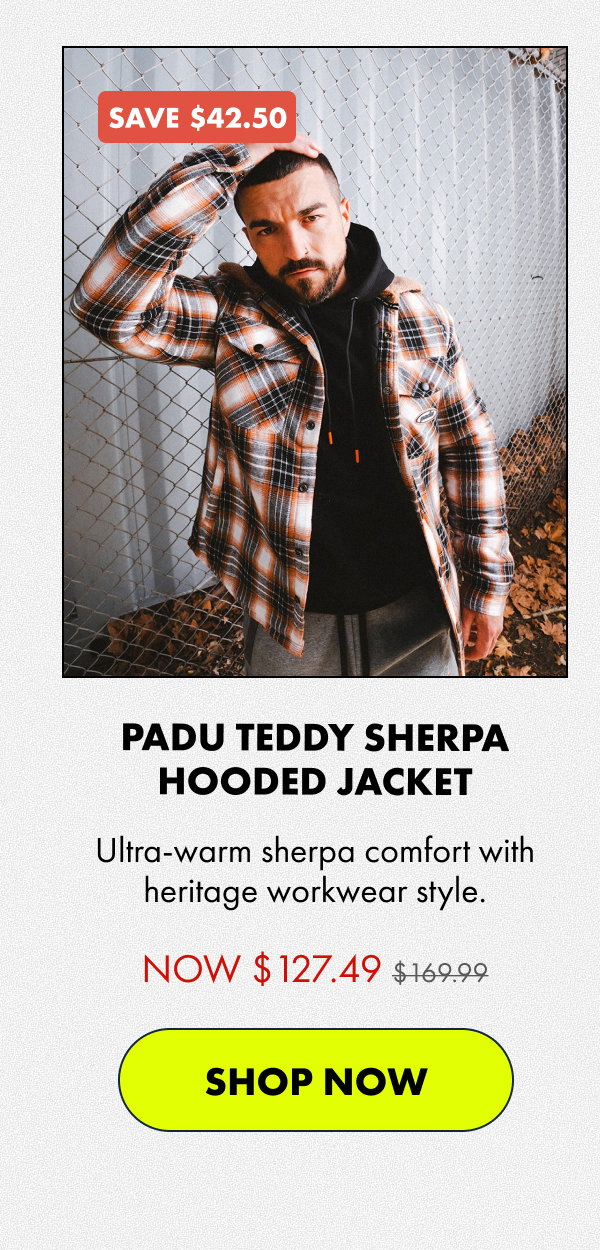 PADU TEDDY SHERPA HOODED JACKET | SHOP NOW 