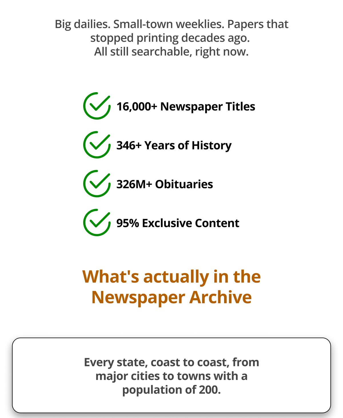 Big dailies. Small-town weeklies. Papers that stopped printing decades ago.  All still searchable, right now.