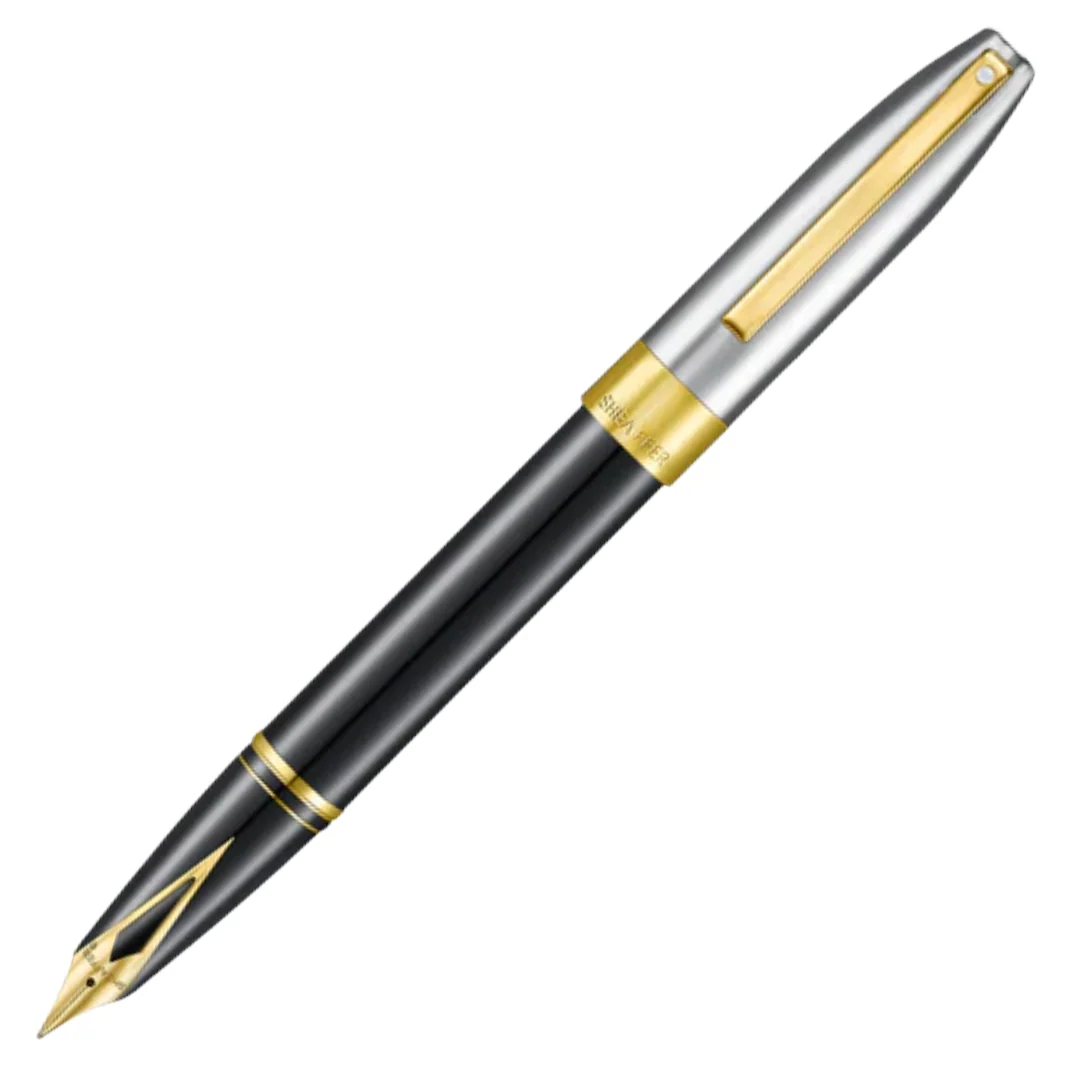 Image of Sheaffer Legacy 9065 Glossy Black and Chrome Fountain Pen with 14k PVD Gold-Plated Nib