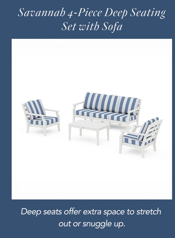 Savannah 4-Piece Deep Seating Set with Sofa