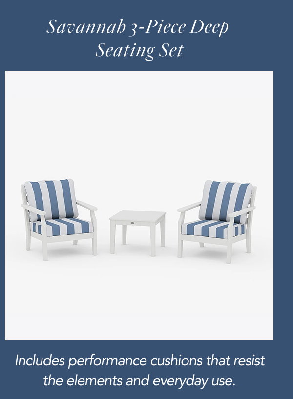 Savannah 3-Piece Deep Seating Set