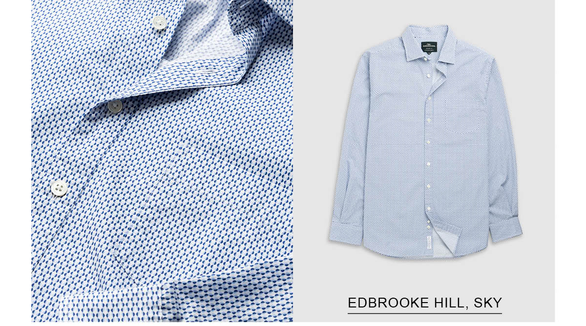 Shop Edbrooke Hill Shirt, Sky online and instore at Rodd & Gunn