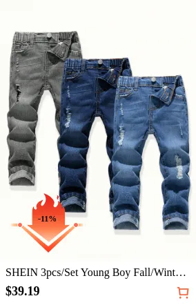 SHEIN 3pcs/Set Young Boy Fall...