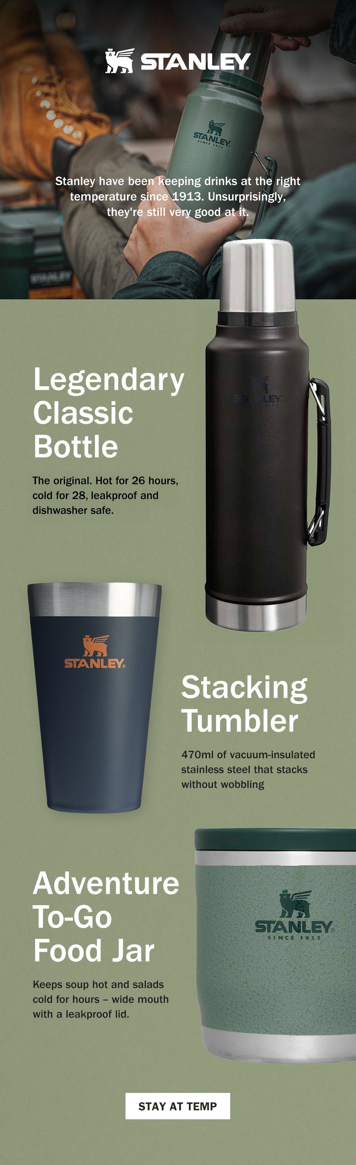 Stanley | Insulated Flasks and Travel Mugs | WildBounds